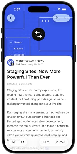 Reader in the Jetpack mobile app.