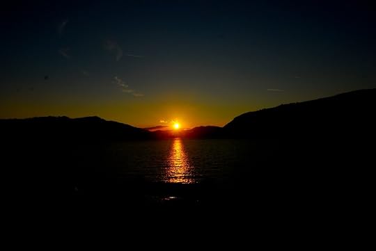 sunset over the Columbia River