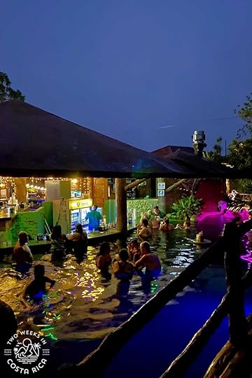 los lagos hot springs at night