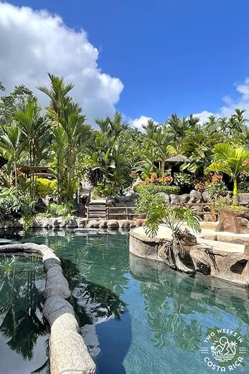 hot spring pools with lush gardens 
