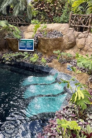 chairs with jets at a hot springs resort in costa rica