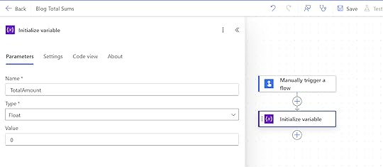 Initialize variable Power Automate