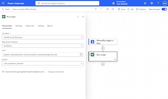 Run script total column