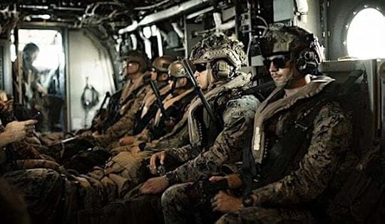 U.S. Marine Corps Lance Cpl. Nosikahhokli Melendez, a fire support Marine with III Marine Expeditionary Force Information Group, prepares to depart on a MV-22 Osprey, attached to 1st Marine Aircraft Wing, during exercise Keen Sword 25 in Okinawa, Japan, Oct. 28, 2024. (U.S. Marine Corps photo by Staff Sgt. Manuel Serrano)