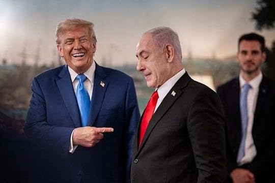 President Donald Trump and Israeli Prime Minister Benjamin Netanyahu speak in the Diplomatic Reception Room before a dinner, Monday, July 7, 2025, at the White House. (Official White House photo by Daniel Torok)