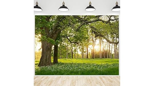spring green forest backdrop