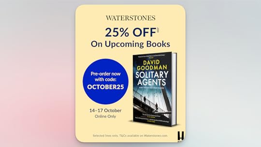 Pre-order Solitary Agents in the Waterstones October Sale