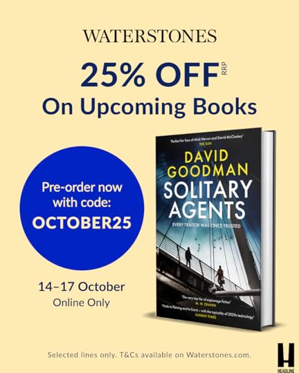 Pre-order Solitary Agents in the Waterstones October Sale
