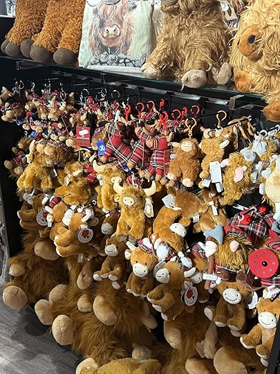 highland cow stuffed animals in Scotland stores