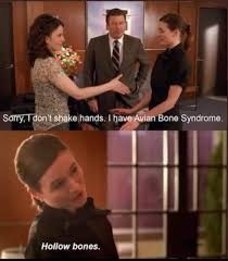 I can't shake hands I have Avian Bone Syndrome