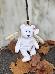 Beanie Baby Angel Bear at the Wall of Names- Flight 93 Memorial