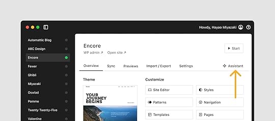 WordPress.com Studio Assistant