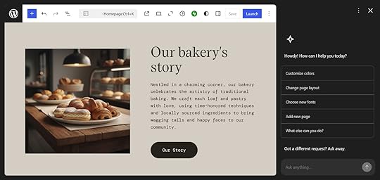 WordPress.com AI website builder for AI website generation