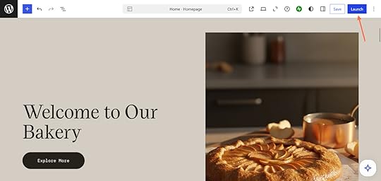 WordPress.com AI website builder - launching the site