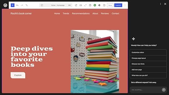 The draft website generated by the WordPress.com AI website builder