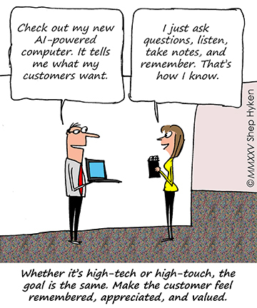 AI High-Tech Versus Human Hi-Touch