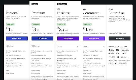 WordPress.com pricing
