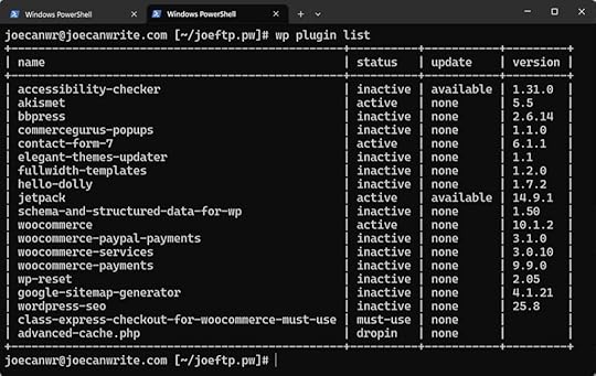 WP-CLI PowerShell Example