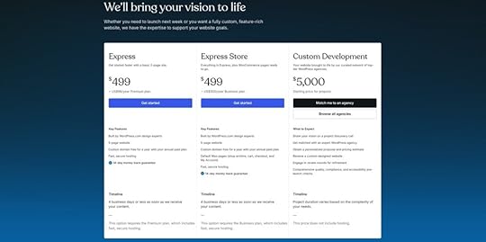 WordPress.com Partner Directory - pricing.
