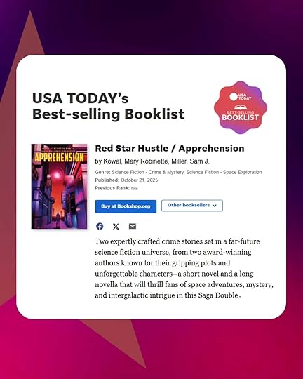 A screencap proclaiming RED STAR HUSTLE / APPREHENSION a USA Today bestseller