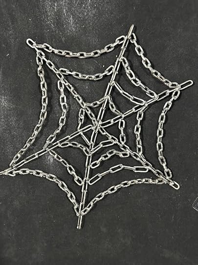 spiderweb made from chains