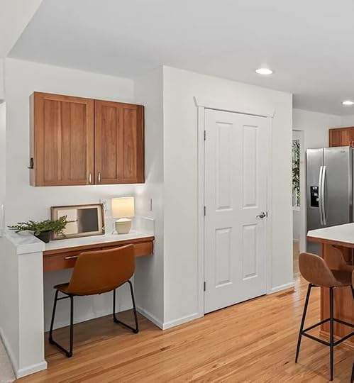 The kitchen desk in Marie's new house