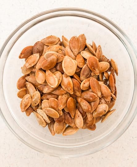 The finished roasted pumpkin seeds