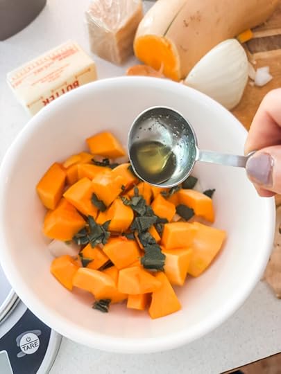 The vegetables prior to being pureed
