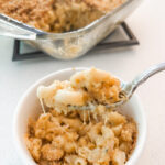 The finished and portioned out Butternut Squash Mac and Cheese with Sage