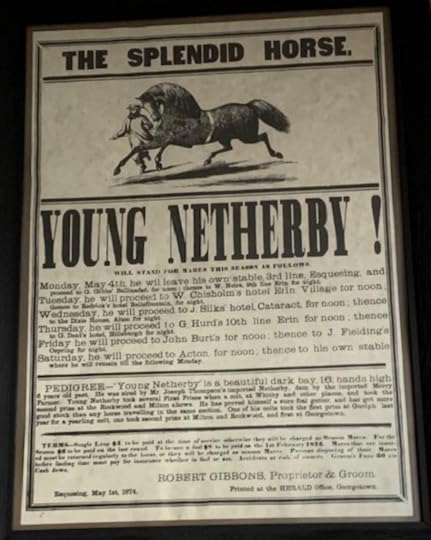 Reproduction poster selling a horse's services.