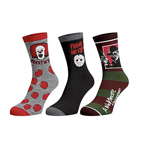 Horror Movie Themed Men's Crew Socks