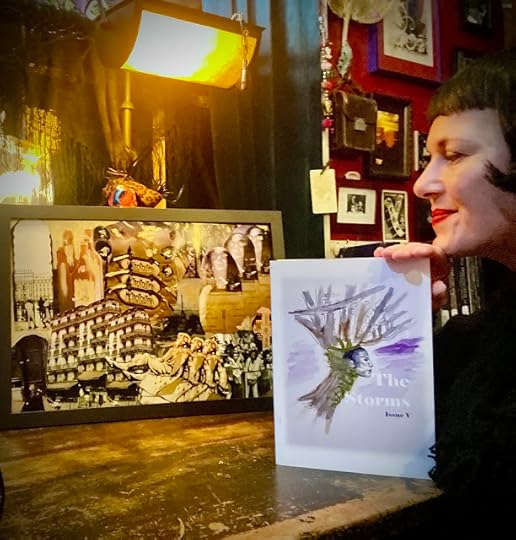 Kristin Fouquet with collage and journal