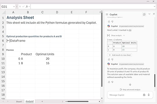 Advanced Analysis optimization model 1
