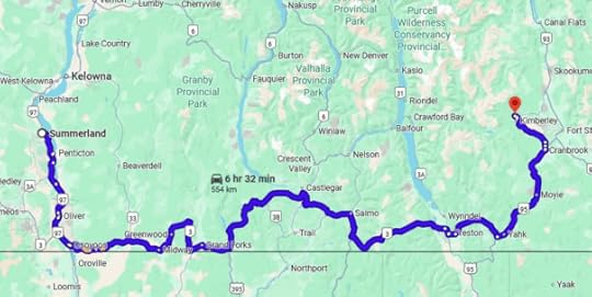 Road trip map to Kimberley