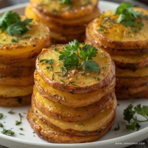 Potato Stacks with Herbs Garlic