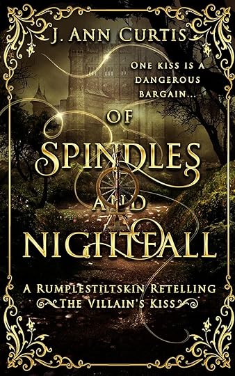 book cover, browns and olive tones. Sooden spindle in the foreground