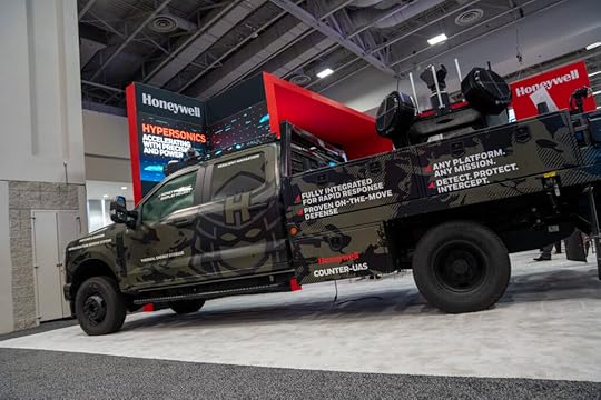 Honeywell's Samurai anti-drone system is one of myriad counter-drone technologies on display at AUSA 2025. (Daniel Woolfolk/Breaking Defense)