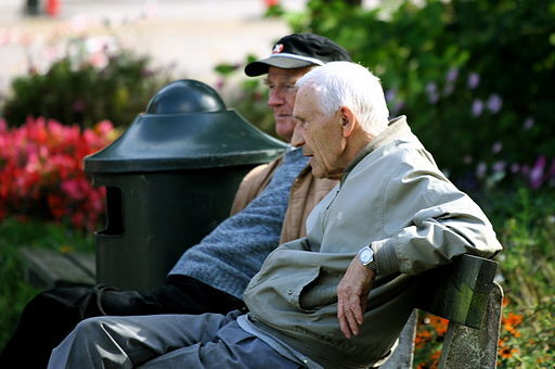 Two old men sitting on a bench (365432689)