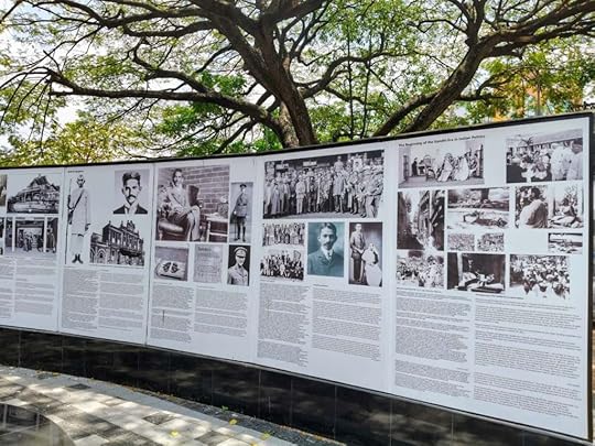 Gandhi's life depicted at Gandhi Park, East Fort.