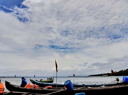 Boats docked near Sambranikodi Island
