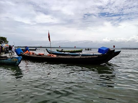 Boats docked near Sambranikodi Island