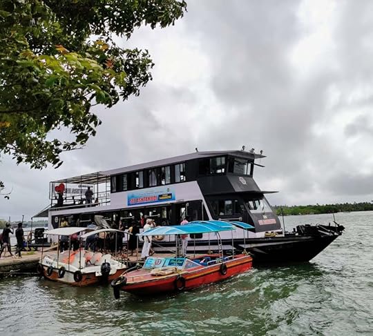 See Ashtamudi, a government run ferry service to Sambranikodi