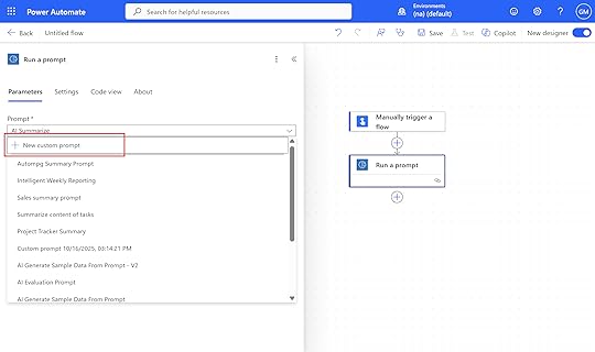 AI Builder custom prompt