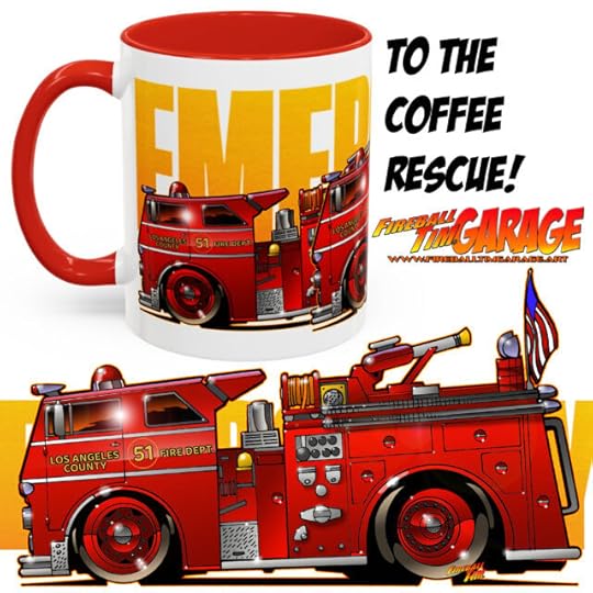Engine 51 Automotive Pop Culture Movie Car and TV Car Art by Fireball Tim Garage