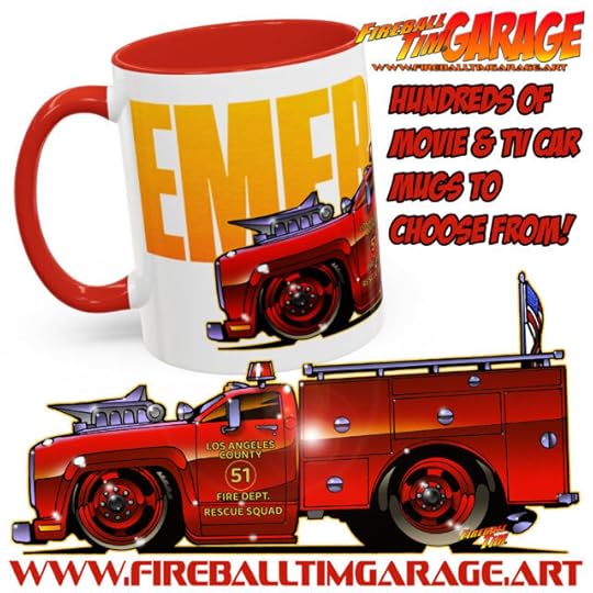 Emergency Squad 51 Automotive Pop Culture Movie Car and TV Car Art by Fireball Tim Garage
