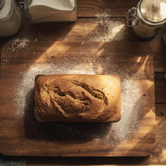 Small Town Secrets - a rustic loaf on wooden board