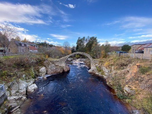 Coffin Bridge, Carrbridge, a narrow archway of ancient stones