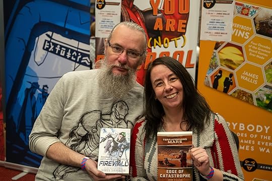 Jane Killick and James Swallow with their respective novels.
