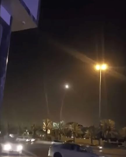Missile attack on Riyadh at night. Source: Al Jazeera