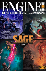 The cover of ENGINE: The Age Roleplaying Game Magazine, issue 3